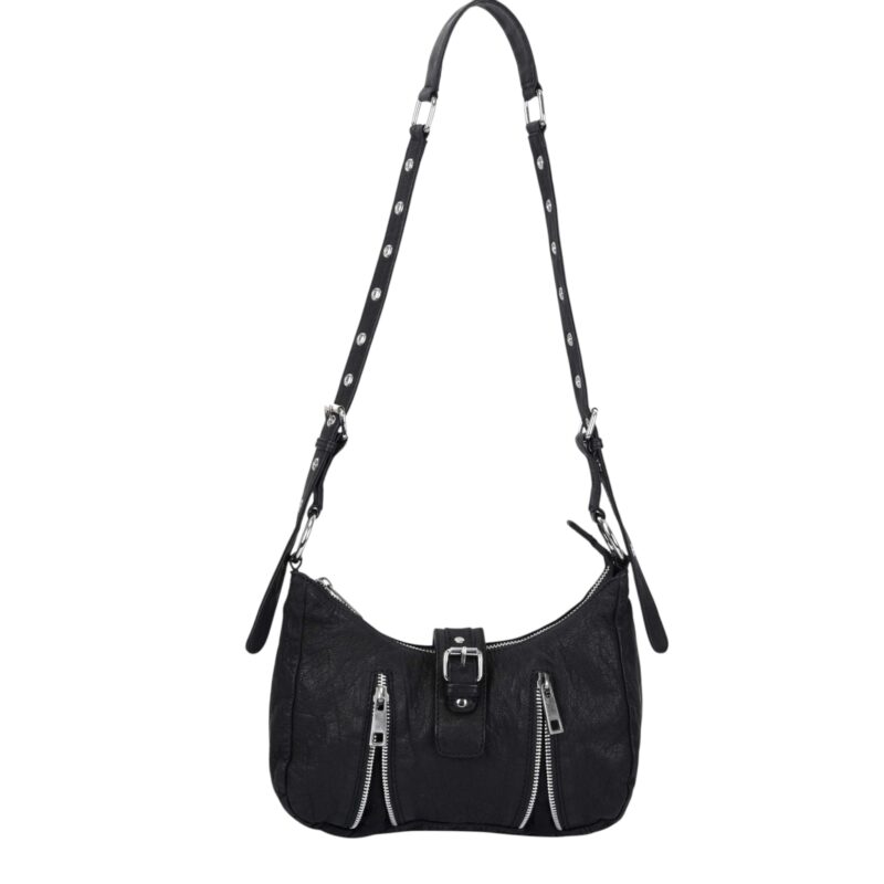 Skye zipper washed black