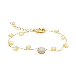 Pulsera círculos y perla
