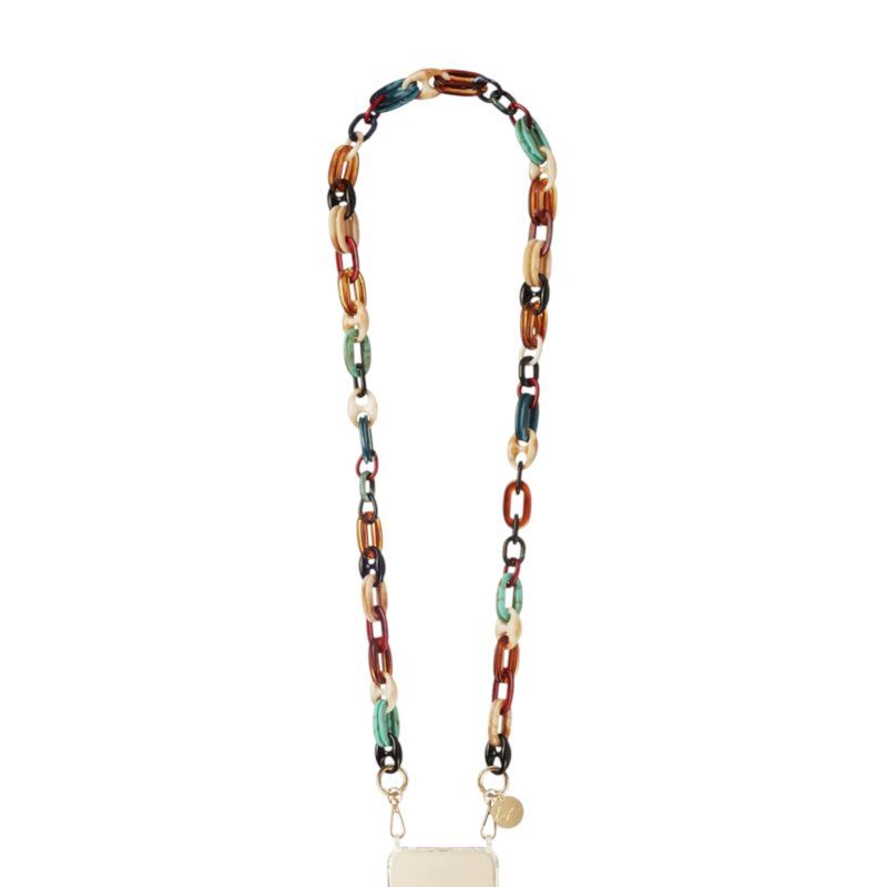 Chaine Ambre resine multicolor