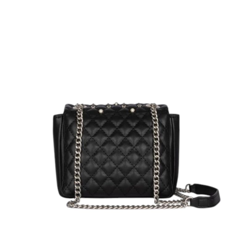 Alyssa Pearls Flap Bag Black - Imagen 3