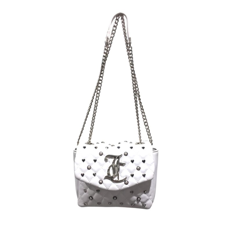 Alyssa Pearls Flap Bag White
