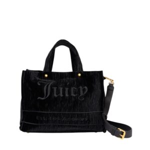 Iris Velvet M.Shopper Bag Crinkled Velvet Black