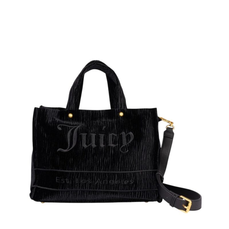 Iris Velvet M.Shopper Bag Crinkled Velvet Black