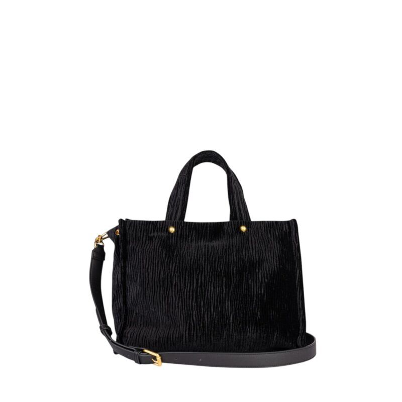 Iris Velvet M.Shopper Bag Crinkled Velvet Black - Imagen 2