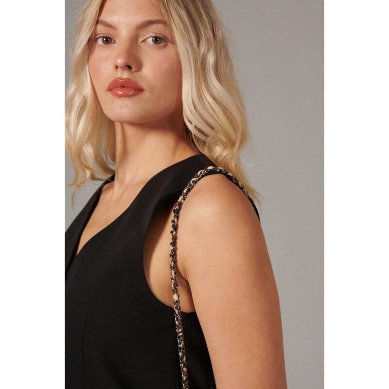 Chaine Cali metal noir et leopard - Imatge 2