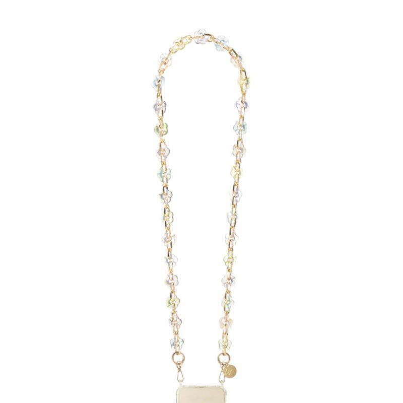 Chaine Cassy fleurs holographiques