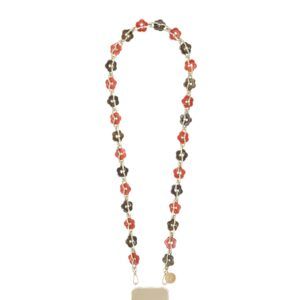 Chaine Cassy fleurs marron orange