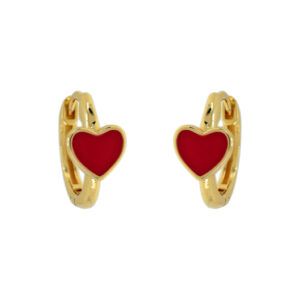 Arete corazón negro
