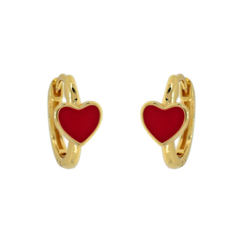 Arete corazón negro