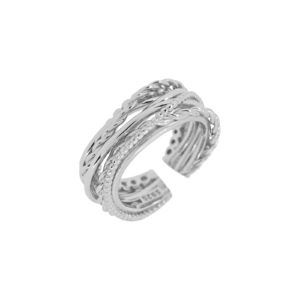 Anillo trenza plata