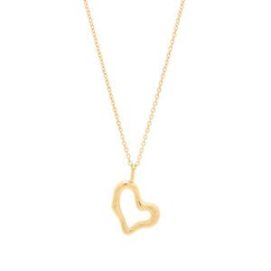 Collar corazón abierto
