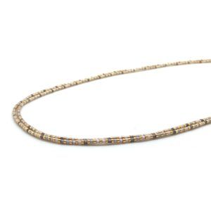 Miyuki Necklace N01 Grey pearl