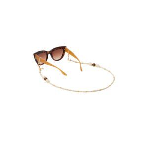 IRIS perles beige lunettes