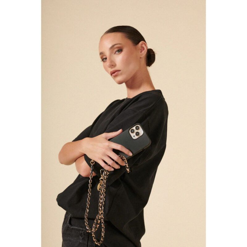 Chaine Lou Noir dore - Imagen 2