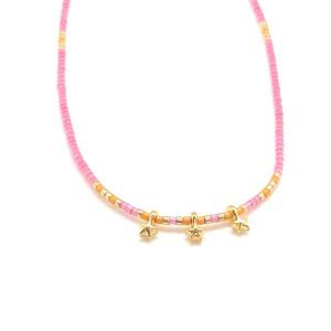 Miyuki Necklace N04 Fuchsia
