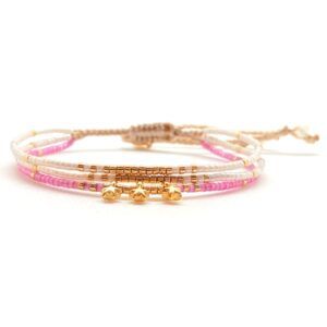 Bracelet miyuki B02 White Lotus