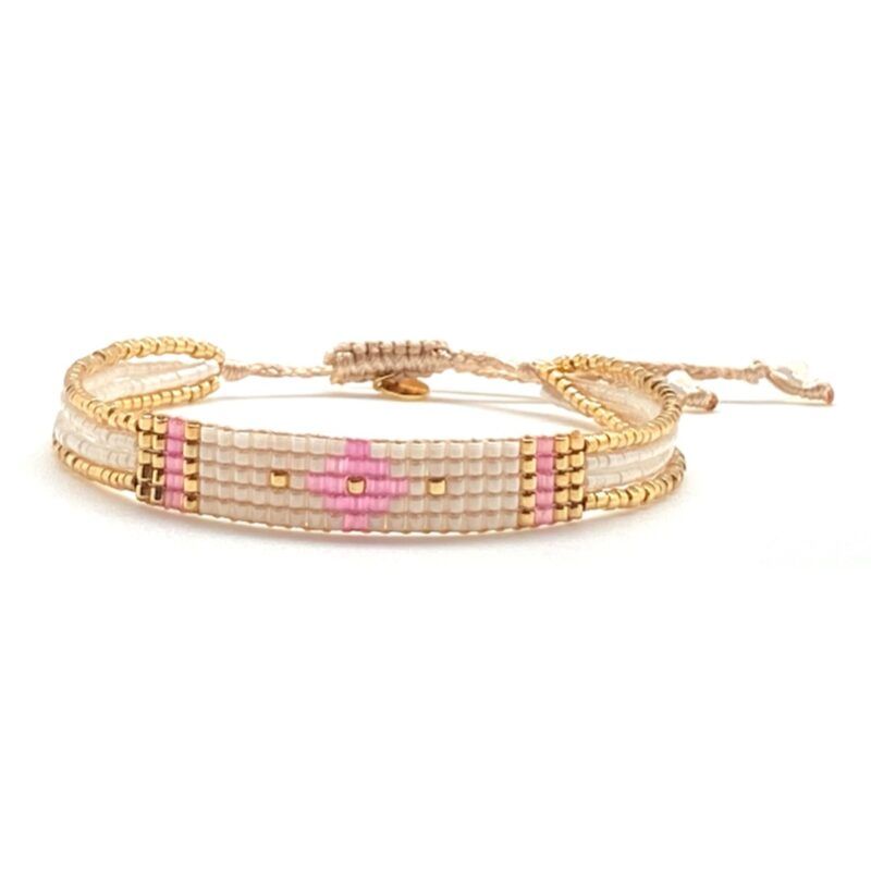 Bracelet miyuki B03 White Lotus