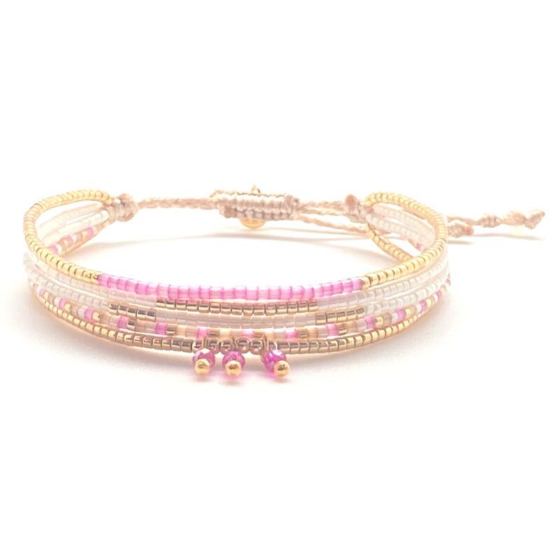 Bracelet miyuki B05 White Lotus