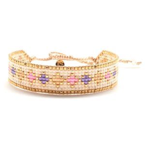 Bracelet miyuki B09 White Lotus