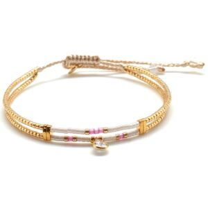 Bracelet miyuki B10 White Lotus