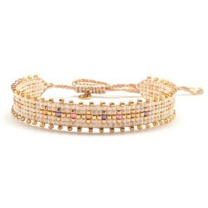 Bracelet miyuki B17 White Lotus