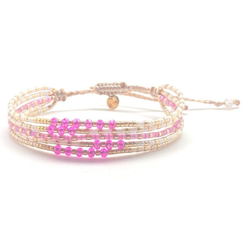 Bracelet miyuki B18 White Lotus