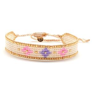 Bracelet miyuki B24 White Lotus