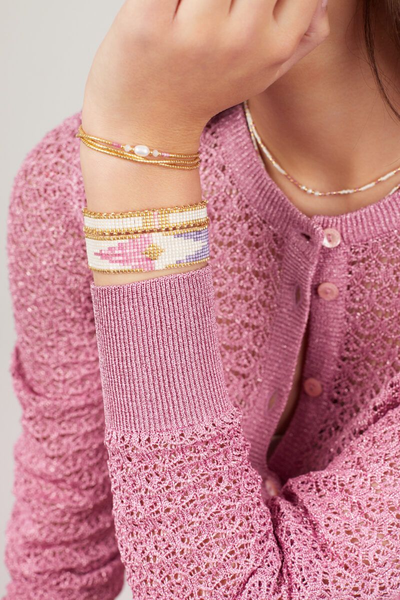 Bracelet miyuki B25 White Lotus - Imagen 2