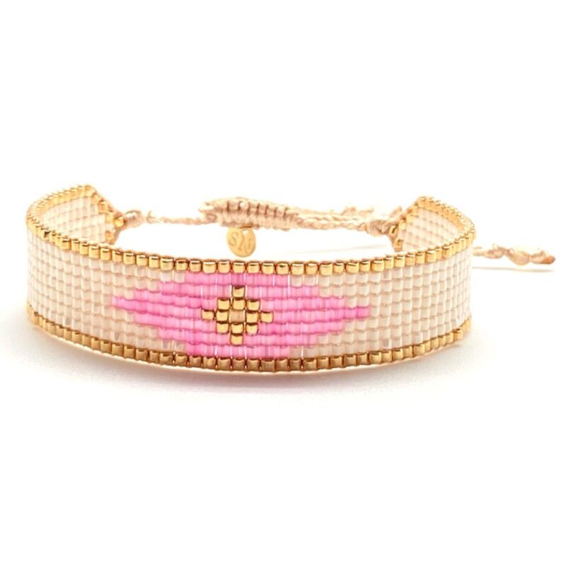 Bracelet miyuki B30 White Lotus