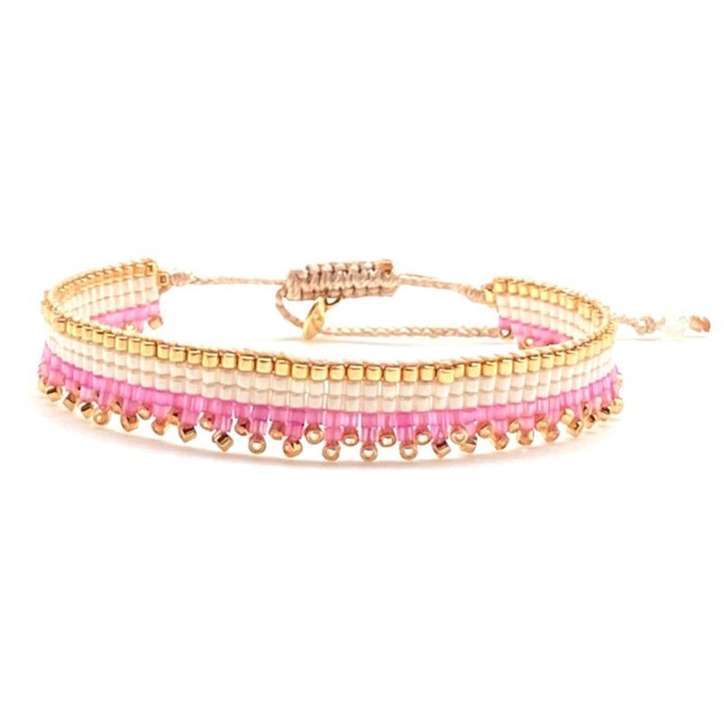 Bracelet miyuki B39 White Lotus