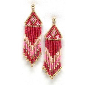 Miyuki Earrings E03 Cerise Garden