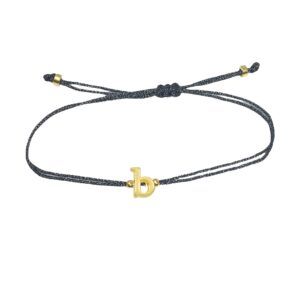 Letter Bracelet Black