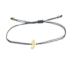 Letter Bracelet Black