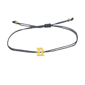 Letter Bracelet Black