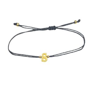 Letter Bracelet Black
