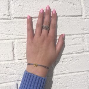 Letter Bracelet Blue