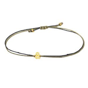 Letter Bracelet Black Gold