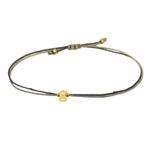 Letter Bracelet Black Gold