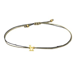 Letter Bracelet Black Gold