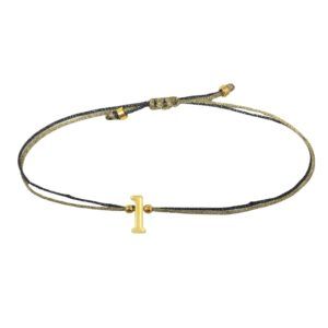 Letter Bracelet Black Gold