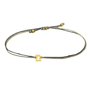 Letter Bracelet Black Gold