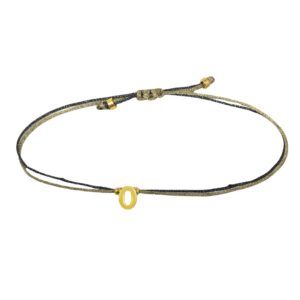 Letter Bracelet Black Gold