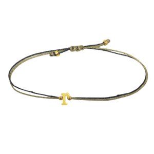 Letter Bracelet Black Gold