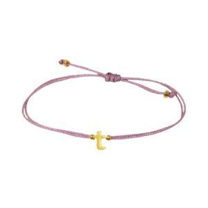 Letter Bracelet Pink