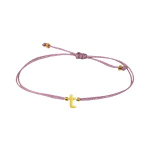 Letter Bracelet Pink