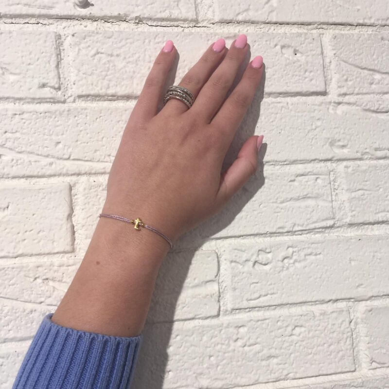 Letter Bracelet Pink
