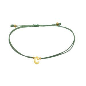 Letter Bracelet Green
