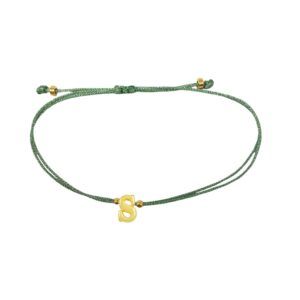 Letter Bracelet Green