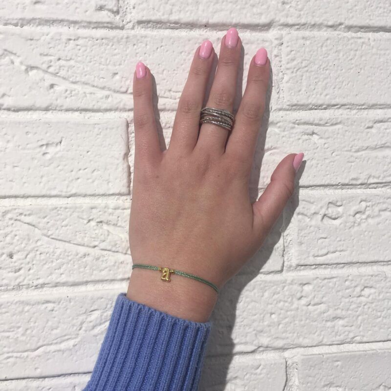 Letter Bracelet Green
