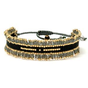 Bracelet miyuki B26 Black Wood